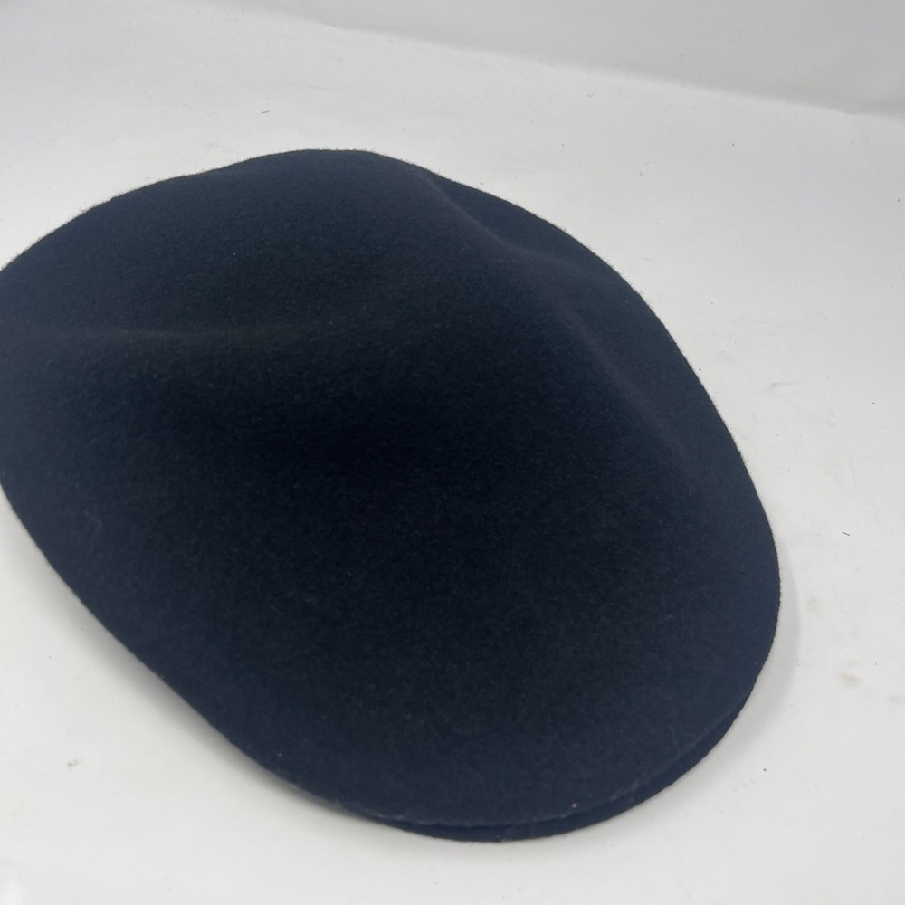 Kangol Wool 504 Hat Flat Cap Fitted Mens XL Black 100% Wool Newsboy Ivy